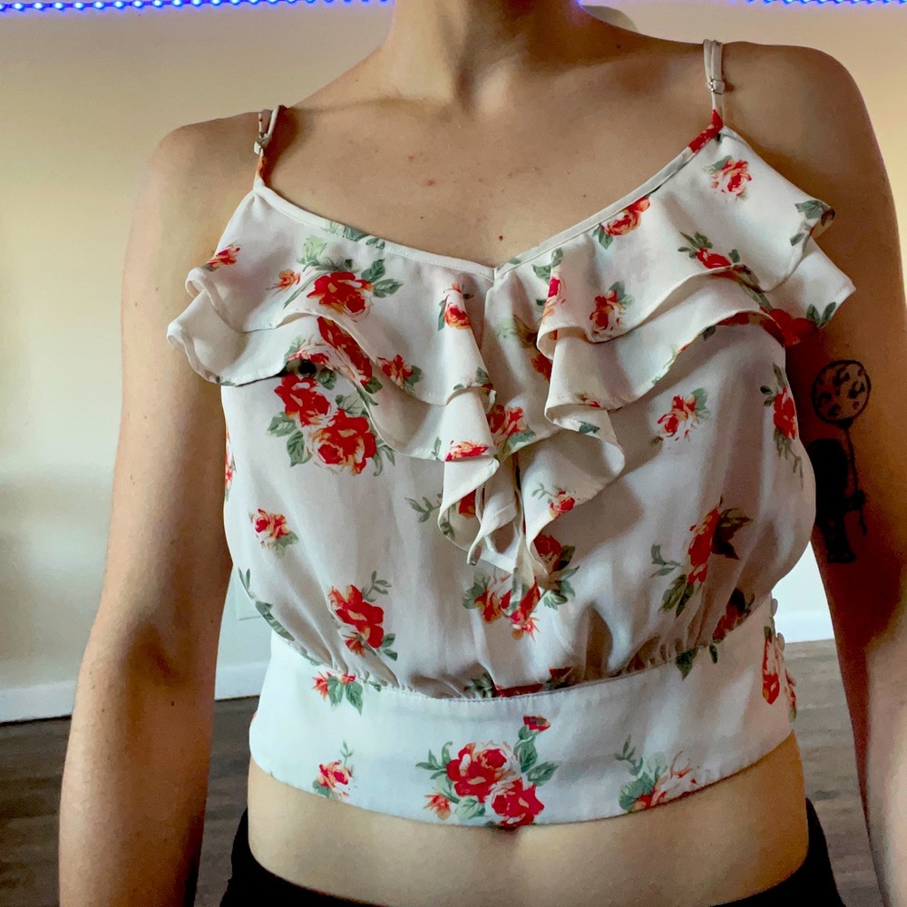 Floral Cropped Blouse